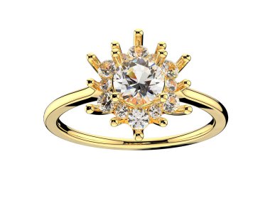 Dekoratif değerli mücevherlerin 3D çizimi