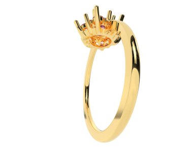 Dekoratif değerli mücevherlerin 3D çizimi