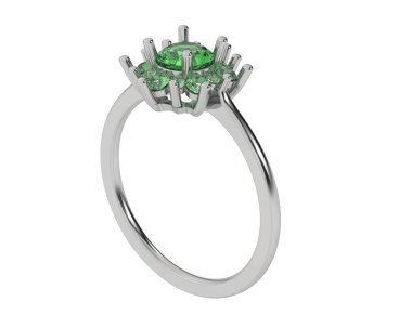 Dekoratif değerli mücevherlerin 3D çizimi