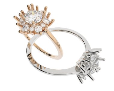 Dekoratif değerli mücevherlerin 3D çizimi