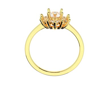 Dekoratif değerli mücevherlerin 3D çizimi