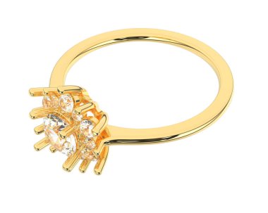 Dekoratif değerli mücevherlerin 3D çizimi