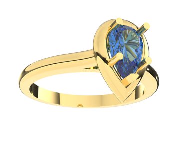 Dekoratif değerli mücevherlerin 3D çizimi