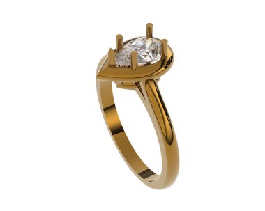 Dekoratif değerli mücevherlerin 3D çizimi