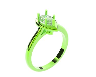 Dekoratif değerli mücevherlerin 3D çizimi