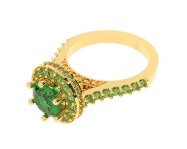 Dekoratif değerli mücevherlerin 3D çizimi