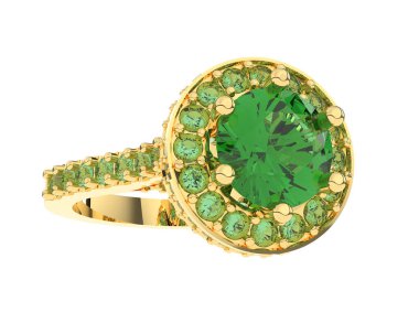 Dekoratif değerli mücevherlerin 3D çizimi