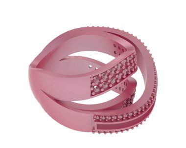 Dekoratif değerli mücevherlerin 3D çizimi