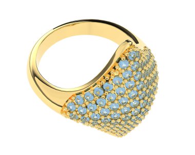 Dekoratif değerli mücevherlerin 3D çizimi