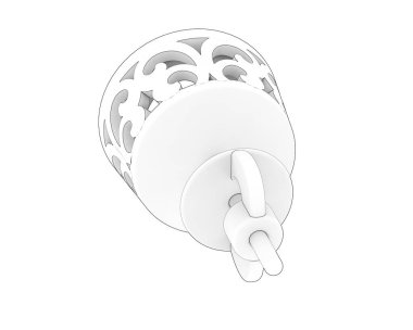 Dekoratif değerli mücevherlerin 3D çizimi