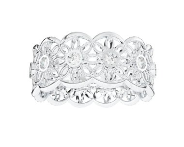 Dekoratif değerli mücevherlerin 3D çizimi