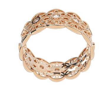 Dekoratif değerli mücevherlerin 3D çizimi