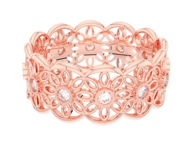 Dekoratif değerli mücevherlerin 3D çizimi