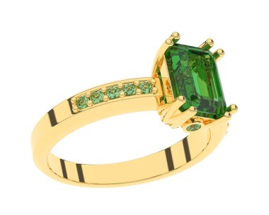 Dekoratif değerli mücevherlerin 3D çizimi