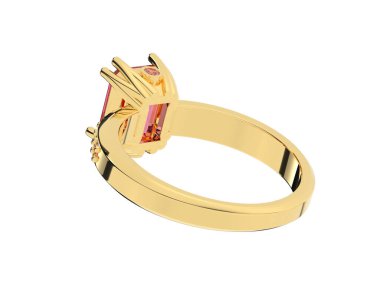 Dekoratif değerli mücevherlerin 3D çizimi