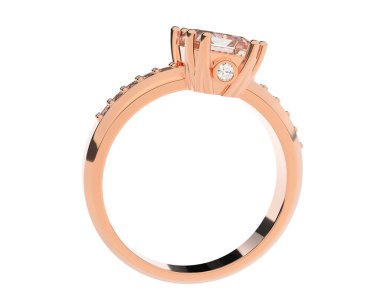 Dekoratif değerli mücevherlerin 3D çizimi