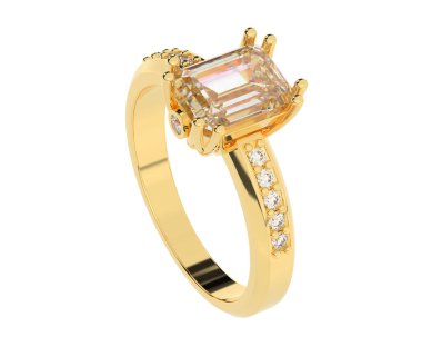 Dekoratif değerli mücevherlerin 3D çizimi