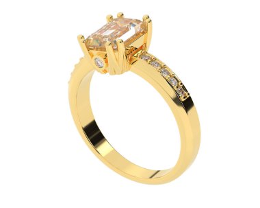 Dekoratif değerli mücevherlerin 3D çizimi