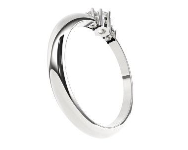 Beyaz arkaplanda izole edilmiş değerli halka     