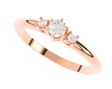 Beyaz arkaplanda izole edilmiş değerli halka     