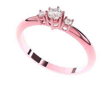 Beyaz arkaplanda izole edilmiş değerli halka     