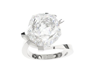 Beyaz arkaplanda izole edilmiş değerli halka     