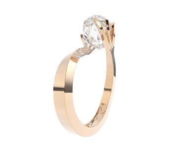 Beyaz arkaplanda izole edilmiş değerli halka     