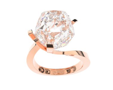 Beyaz arkaplanda izole edilmiş değerli halka     