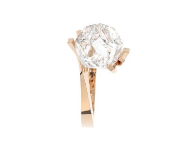 Beyaz arkaplanda izole edilmiş değerli halka     