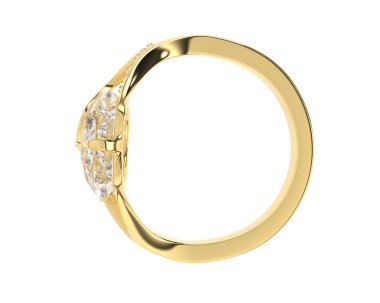 Beyaz arkaplanda izole edilmiş değerli halka     