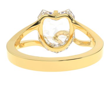 Beyaz arkaplanda izole edilmiş değerli halka     