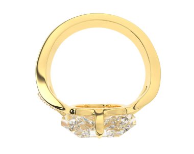 Beyaz arkaplanda izole edilmiş değerli halka     