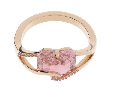 Beyaz arkaplanda izole edilmiş değerli halka     