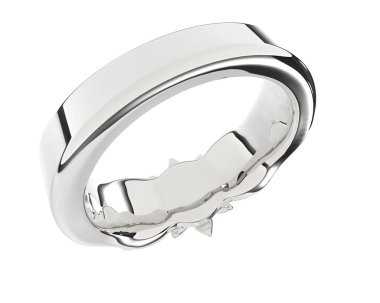 Beyaz arkaplanda izole edilmiş değerli halka     