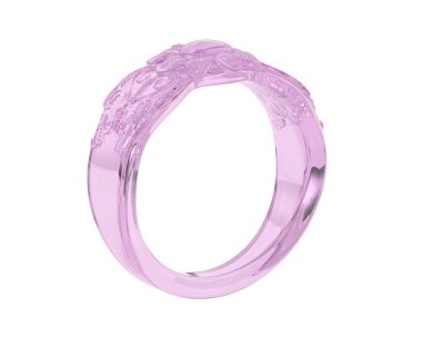 Beyaz arkaplanda izole edilmiş değerli halka     