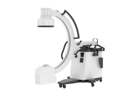 Röntgen cihazı arka planda izole edildi. 3d görüntüleme - illüstrasyon   