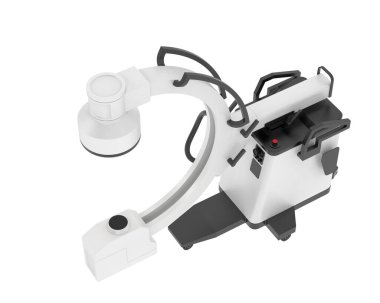 Röntgen cihazı arka planda izole edildi. 3d görüntüleme - illüstrasyon   