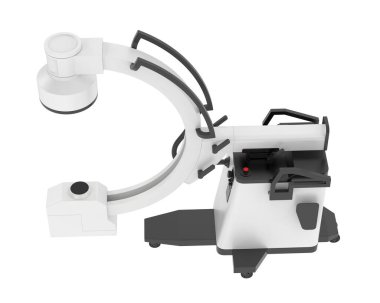 Röntgen cihazı arka planda izole edildi. 3d görüntüleme - illüstrasyon   