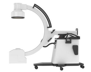 Röntgen cihazı arka planda izole edildi. 3d görüntüleme - illüstrasyon   