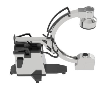 Röntgen cihazı arka planda izole edildi. 3d görüntüleme - illüstrasyon   