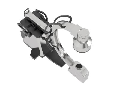 Röntgen cihazı arka planda izole edildi. 3d görüntüleme - illüstrasyon   