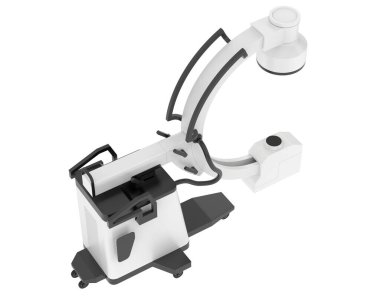 Röntgen cihazı arka planda izole edildi. 3d görüntüleme - illüstrasyon   