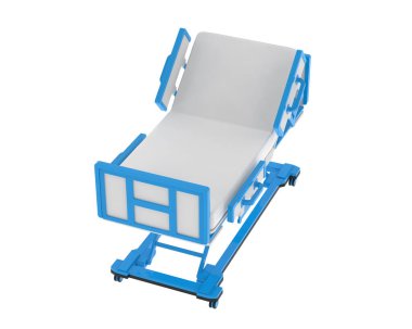 Hastane yatağı 3D illüstrasyon simgesi