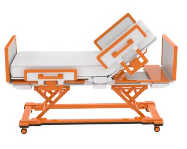Hastane yatağı 3D illüstrasyon simgesi