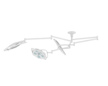 Hastane ışıkları arka planda izole edilmiş. 3d görüntüleme - illüstrasyon