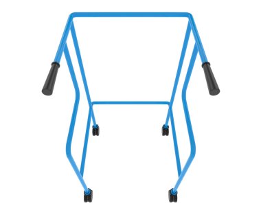 Tıbbi yürüteç beyaz arka plan üzerinde izole   