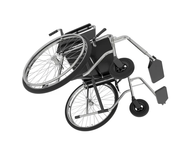 Tekerlekli Sandalyenin Beyaz Arka Plandaki Boyutlu Görüntüsü — Stok fotoğraf