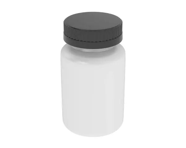 Bottiglia Pillola Isolato Sfondo Bianco — Foto Stock