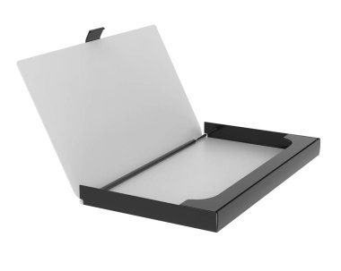 Kartvizit sahibi arka planda izole edilmiş. 3d görüntüleme - illüstrasyon