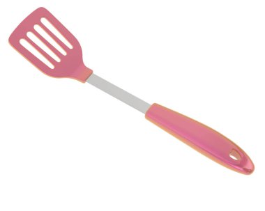 Spatula arka planda izole edildi. 3d görüntüleme, illüstrasyon